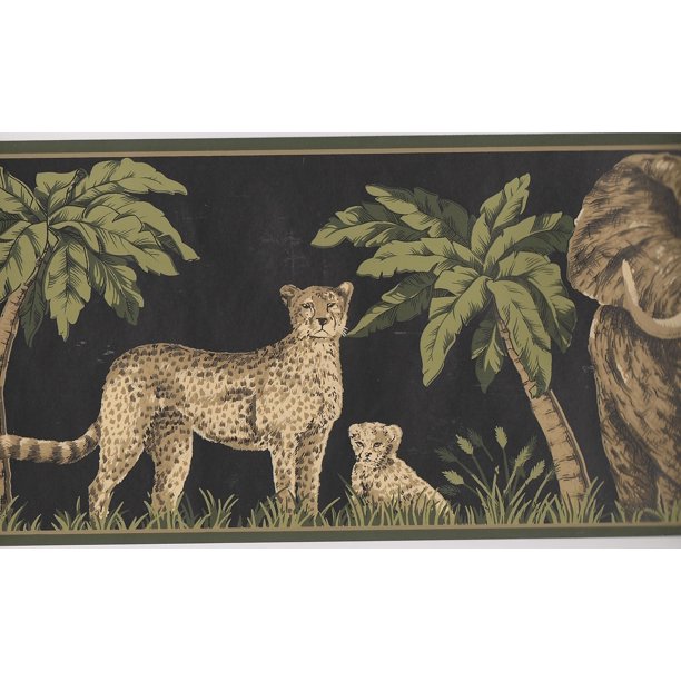 878185 Jungle Animals Wallpaper Border