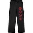 thumbnail image 5 of Naruto Shippuden Sharingans Men's Black Sleep Pajama Pants-Large, 5 of 7
