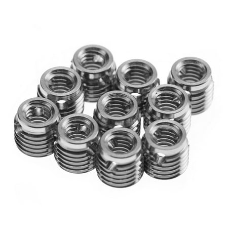 

10 Pack - Stainless Steel 307 Self-Tapping Thread Inserts (Inner M5x0.8 Outer M8x1.0) for Secure Fit Applications