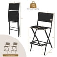 thumbnail image 2 of Canddidliike Folding Bar Stools Set of 2 Backrest Humanized Footrest, Patio Chair for Outdoor, Black, 2 of 8