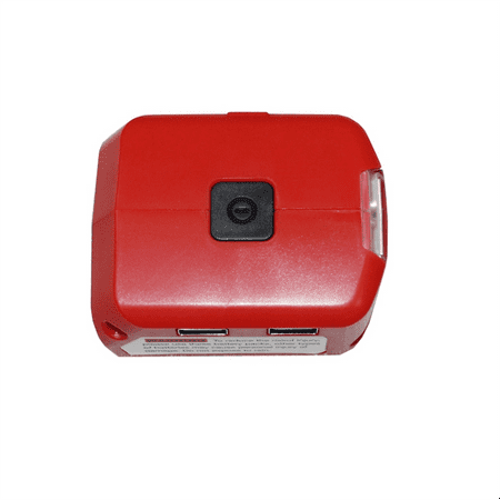 

N18 Battery Adapter Converter for Mil-Waukee 14.4-18V Li- Battery Source with Dual USB 5V/2.1A DC Port 12V/2A