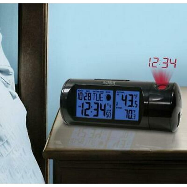 La Crosse Technology 7 1 In Black Alarm Clock Digital Plug In Walmart Com Walmart Com