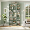 thumbnail image 3 of Homfa 8-Tier Media Tower, CD DVD Media Storage Unit with 4 Adjustable Shelves for Living Room Bedroom, Green, 3 of 8