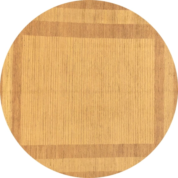 Ahgly Company Indoor Round Solid Brown Modern Area Rugs, 3' Round