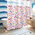 thumbnail image 5 of No Hook Shower Curtain, Colorful Polka Dot Shower Curtains for Bathroom with See Through Top Window, Rainbow Watercolor Polka Dots Waterproof & Washable Bath Curtain 66"x72", 5 of 9