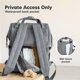 thumbnail image 5 of Mochila pañalera grande impermeable gris KeaBabies, 5 of 9