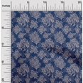 thumbnail image 2 of oneOone Cotton Cambric Blue Fabric Boho Decorative Leaf Sewing Material Print Fabric By The Yard 56 Inch Wide, 2 of 4