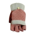 thumbnail image 4 of WREESH Women's Pop-Top Winter Solid Color Gloves Warm Touchscreen Medium and Long Knit Gloves Watermelon Red, 4 of 4