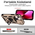 thumbnail image 2 of Estuche GANGXUN para iPhone 13 Mini, soporte giratorio 360°, estilo mecánico y magnético, 2 of 5
