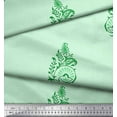 thumbnail image 3 of Soimoi Poly Georgette Fabric Leaves,Floral & Paisley Block Print Fabric by The Yard 52 Inch Wide, 3 of 3