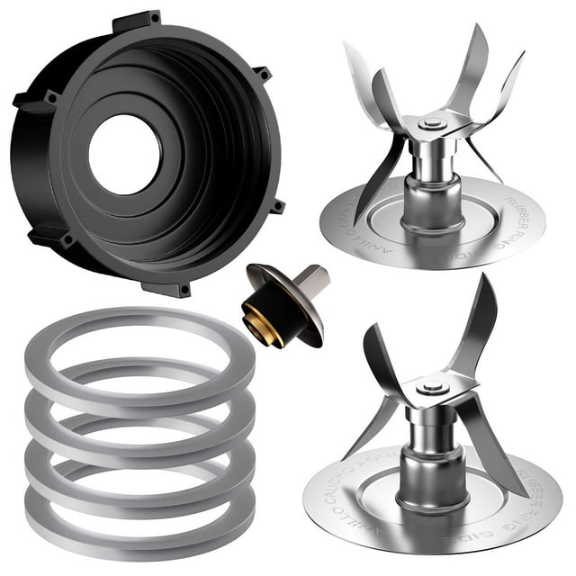 8 piezas de repuesto, tapa inferior del tarro de cuchillas de hielo, juntas de goma 4902 y Kit de pasador de acoplamiento, accesorios compatibles para licuadora