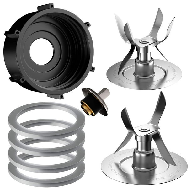 8 piezas de repuesto, tapa inferior del tarro de cuchillas de hielo, juntas de goma 4902 y Kit de pasador de acoplamiento, accesorios compatibles para licuadora