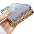 thumbnail image 3 of Dteck iPhone 14 Pro Max Case, Rhinestone Bling Diamond Lens Protector Sparkle Shiny Bumper Plating Multicolor Phone Case for iPhone 14 Pro Max,Gradient Silver, 3 of 4