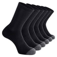 thumbnail image 2 of Men's Crew Socks Athletic Running Sports Socks Casual Breathable Socks Athletic Lightweight Workout Long Boot Socks 5 Pairs Comfortable QURATI Black One Size, 2 of 4