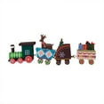 thumbnail image 3 of Table Top Ornament Christmas Decoration Painted Wooden Christmas Train Mini Locomotive Kid Gift Embellishments 19.5*7*2.5cm 58g, 3 of 5