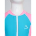 thumbnail image 5 of TiaoBug Kids UPF 50+ Rash Guard Swimsuit Girls Boys Short Sleeve Boyleg Sport Surfing Bathing Suit Pink Blue 5-6, 5 of 7