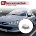 thumbnail image 3 of Enfriador de aceite de motor Unique Bargains para PEUGEOT 206 2000-2005, enfriador de aceite de transmisión con sellos de O-ring No.1103K2, aleación de aluminio, tono plateado, 1 Pcs coche, 3 of 6
