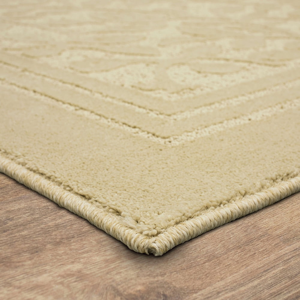 Mohawk Home Wisteria Floral Polyester Indoor Area Rug, Sand, 5' x 7'