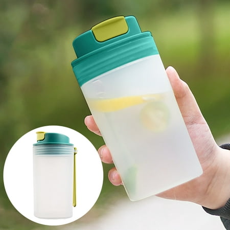 

MRULIC GlassBottle 350ML Single Layer Plastic Cup Protein Powder Shaker Cup Milkshake Cup Sports Fitness Water Cup + Green