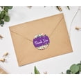 thumbnail image 3 of Darling Souvenir DIY Rose Blossom 1.6 Inches Violet Round Thank You Stickers DIY Envelope Seals-45 Pcs, 3 of 4