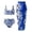 Blue, variant on HAIJIE Beach Coverups Women Bathing Suit Swimwear Control Tankini Top and High Waist Swimming Shorts Floral Print Tankini Sets for Women Soft Lightweight Beach Dress (Blue,M)