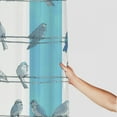 thumbnail image 3 of Orinice Cute Bird Shower Curtain, Fun Shower Curtain for Bathroom, Teal Grey Birds Rustic Waterproof Fabric Bathroom Curtain Set with Hooks 36x72, 3 of 7