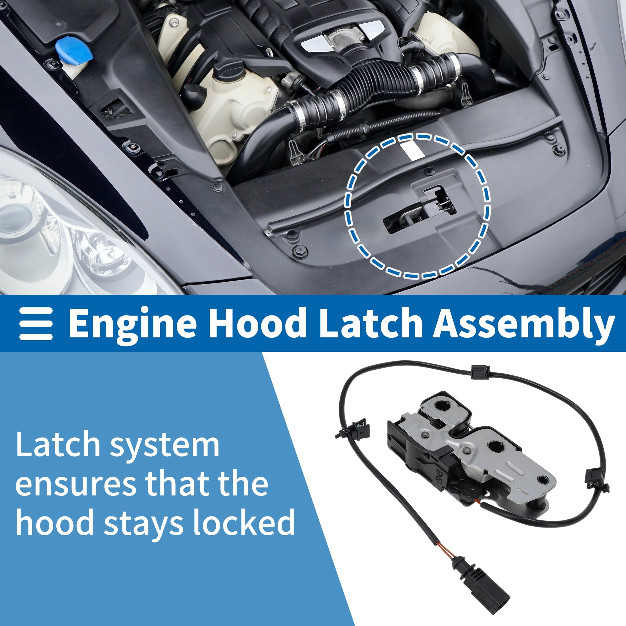 Unique Bargains Hood Latch Assembly for Volkswagen Passat 2006-2011 Engine Hood Lock