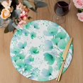 thumbnail image 3 of Spring Flowers Round 13 Inch Placemats Set of 2, Green Blossom Watercolor Botanical Florals HeatResistant Non Slip Place Mats for Dining Table, Wipeable Braided Kitchen Table Mats for Housewarming, 3 of 9