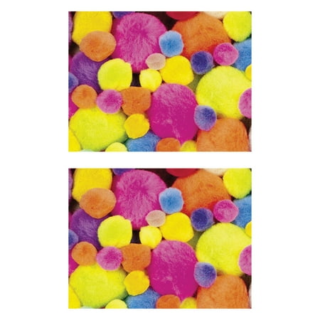 UPC: 0194629107971 | Creativity Street Pom Pons Hot Colors Assorted Sizes 200 Pieces