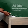 thumbnail image 5 of Bare Home Fitted Sheet - 24" Extra Deep Pocket - Premium 1800 Collection - King, Forest Green, 5 of 7
