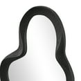 thumbnail image 4 of DecMode 18" x 39" Black Wavy Abstract Wall Mirror with Dimensional Frame, 4 of 9