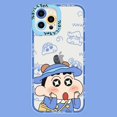thumbnail image 1 of Funda de silicona suave y transparente para iPhone, carcasa ShinChan de dibujos animados para modelos 14 Pro Max, 13, 12 Mini, 11 Pro, XR, XS, X, 8, 7, 6, 6S Plus, SE, 2020 Fivean unisex, 1 of 2