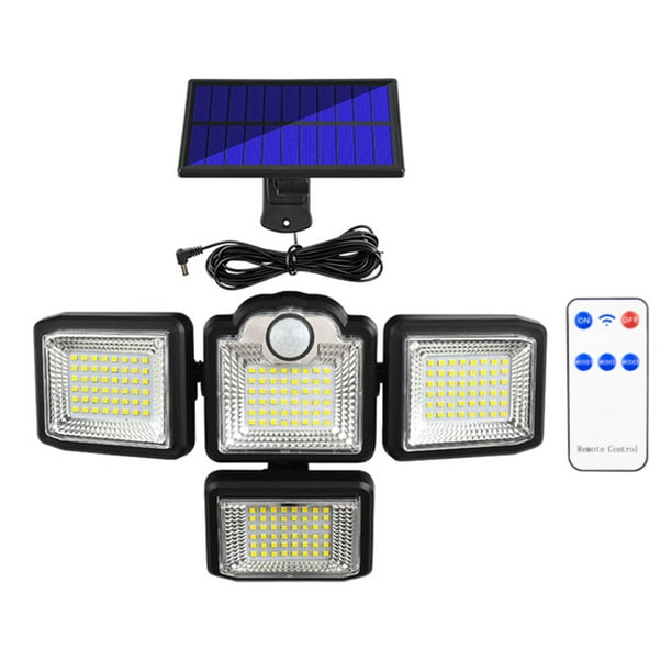 Luz solar para exteriores 2400MAH Lámpara con sensor LED para patio Garaje Porche Patio (A) Ehuebsd Para estrenar