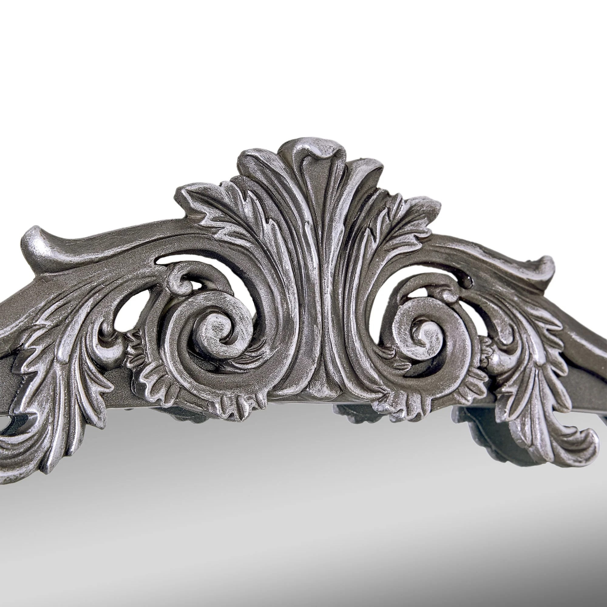 Crystal Art Gallery 24" x 34" Black Filigree Arch Mantel Decor Mirror