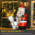 thumbnail image 4 of HOMCOM 6ft Christmas Inflatable Santa Claus and Goat with LED Lights, Blow-Up Outdoor LED Yard Display for Lawn, Garden, Party, 4 of 10
