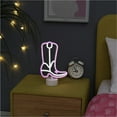thumbnail image 4 of Urban Shop 12" H Cowboy Boot LED Neon Table Light, Pink and White, 4 of 9