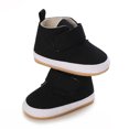 thumbnail image 3 of Tao Tao Baby Boy Girl Sneakers High-Top Ankle Shoes Non Slip Soft Sole Infant Toddler Prewalker First Walker Crib Shoes Casual Soft Sole Shoes Black 0-3 Months, 3 of 6