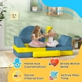 thumbnail image 3 of Soft Play Mat Qaba Modular Kids Play Couch, 14 Piece Kids Couch, Child Sectional Sofa for Playing, Sitting & Sleeping, Convertible Foam Floor Cushions for Boys & Girls, Yellow,Toddler Play Mat, 3 of 9