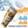 thumbnail image 3 of Camping Tent Forest Life Stainless Steel Insulated Mug with Lid and Handle, 30oz, 3 of 4