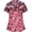 Multicolor, variant on Njagoc3 Womens Artistic Color Splash Print V-Neck Healthcare Shirt, Breathable Short Sleeve Scrub Top for Nurses, Stretchy Casual Medical Uniform with Pocket Detail