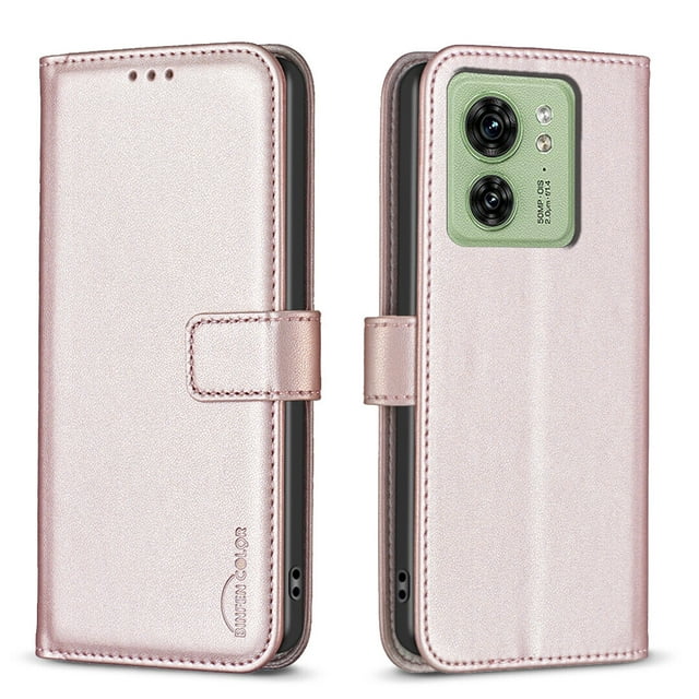 Compatible avec Motorola Moto Edge 40 Étui Portefeuille avec Fentes pour Cartes Fermeture Magnétique Folio Rabattable