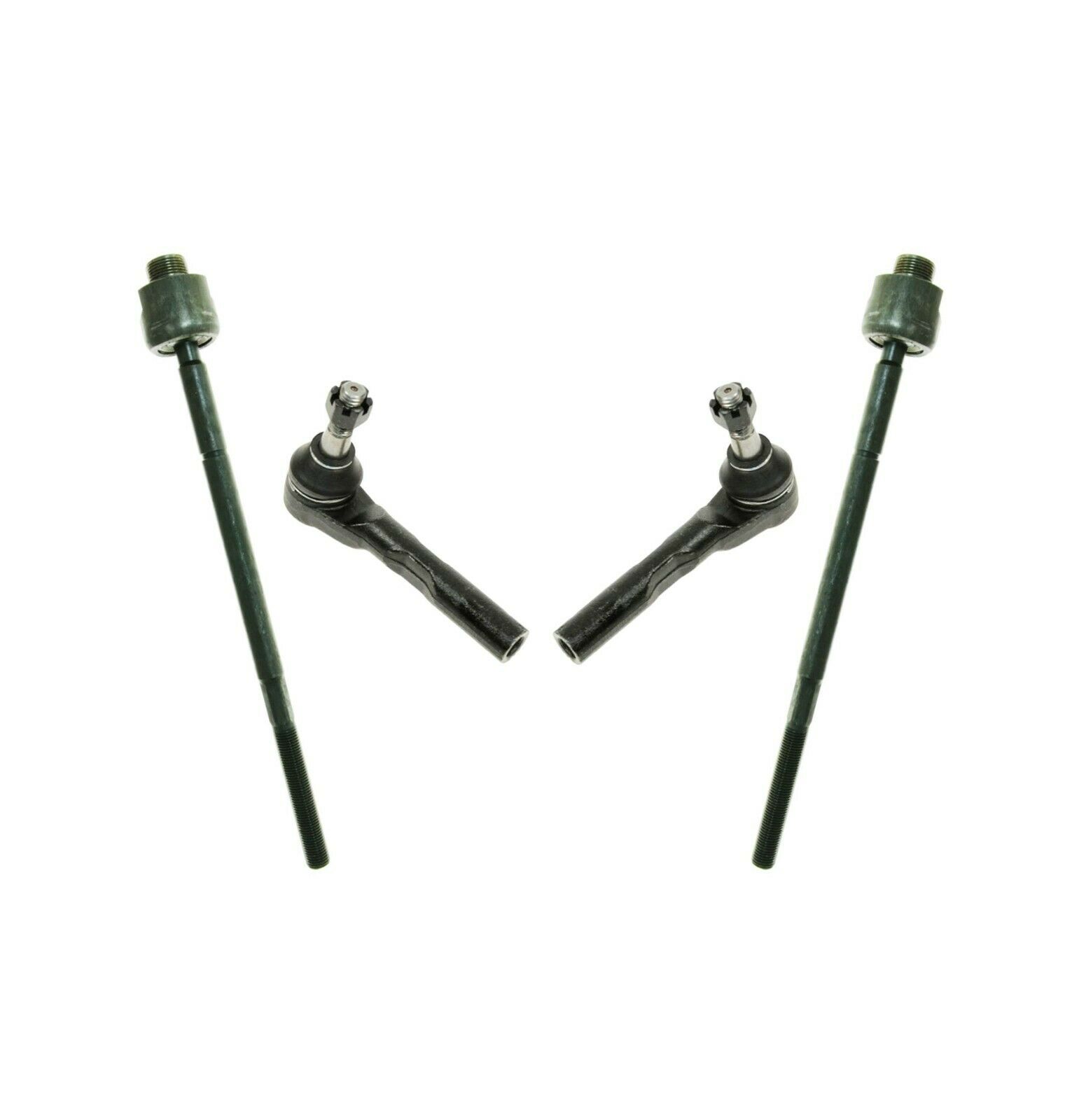 4 Pc Left Right Outer & Inner Tie Rod Ends Front Steering Kit