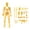 Gold, variant on Christmas Full Body 13 Articulated Joints Action Figure 3D Printed Robot Dummy Doll with Versatile Weapons and Accessories for Creative DIY Display, Blue
