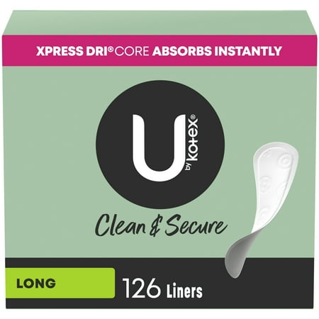 UPC 036000479102 product image for U by Kotex Clean & Secure Panty Liners  Light Absorbency  Long Length  126 Count | upcitemdb.com