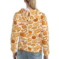 thumbnail image 7 of Fotbe Various Bread Pattern Womens Long Sleeve Hoodie, Pullover Hooded Sweatshirt, Kangaroo Pocket Hoodie with Eye-catching Drawstrings-Small, 7 of 7