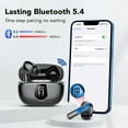 thumbnail image 3 of Wireless Earbuds, Bluetooth Headphones 5.4, Bass Boost 85%, 50Hrs Playtime Bluetooth Earbuds with 4 ENC Call Noise Cancelling Mics, IP7 Waterproof Sports Ear buds for Android iOS Black, 3 of 6