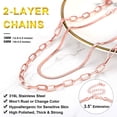 thumbnail image 5 of Silvora Layered Chain Necklaces Set for Women Rose Gold Plated Fashion Herringbone Paperclip Choker Necklace Stainless Steel Flat Snake Chain Jewelry Gifts for Mom Wife Valentine's Day, 5 of 7