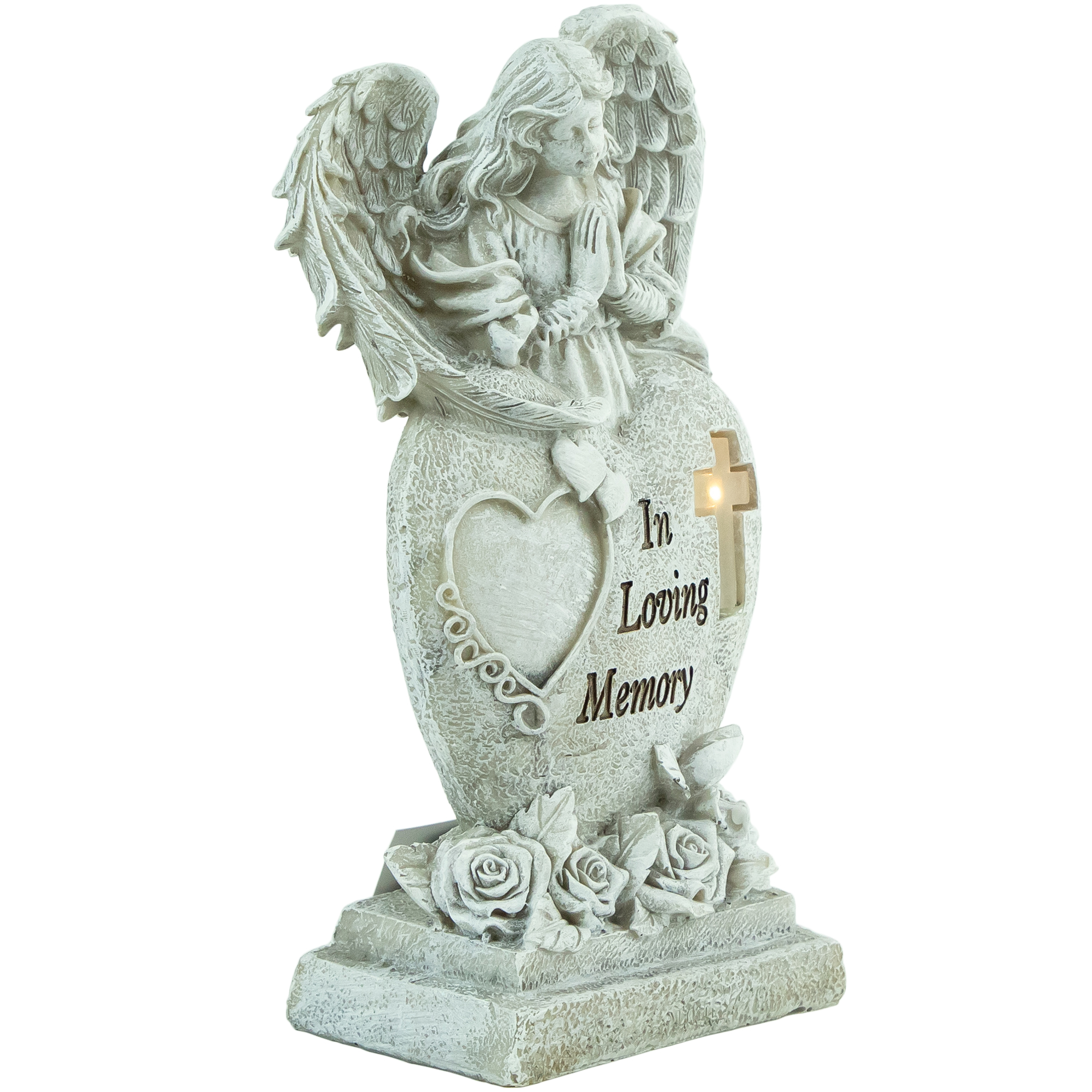 Northlight 10" Solar LED Lighted Praying Angel "In Loving Memory" Outdoor Garden Statue - image 3 of 5