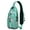 Greenish-blue-34, variant on Crossbody Sling Backpack for Women Men Narwhal and Other Creatures Blue Sea Shoulder Sling Crossbody Casual Chest Bag for Travel Sports Running Hiking