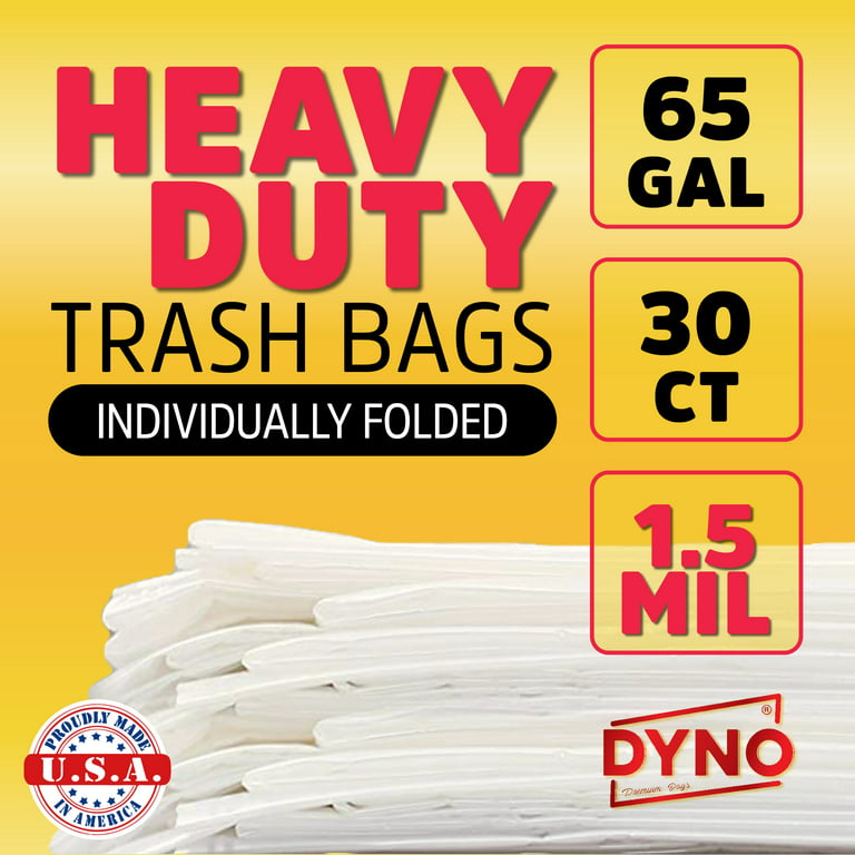 Dyno Products Online 39-Gallon, 1.5 Mil Thick Heavy-Duty Black